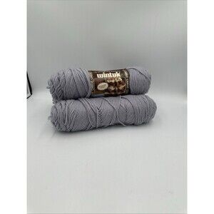Vintage WINTUK Yarn 3.5 oz 100% Acrylic #3055 Light Grey Lot #1022888 New